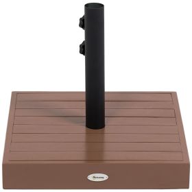 Square Patio Umbrella Base, 42 lbs Concrete Heavy Duty Umbrella Base with Holder for 1.25"/1.5" Poles for Outdoor, Lawn, Poolside, Coffee