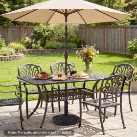 26.5 LBS Heavy-duty Round Umbrella Stand with Adjustable Knob